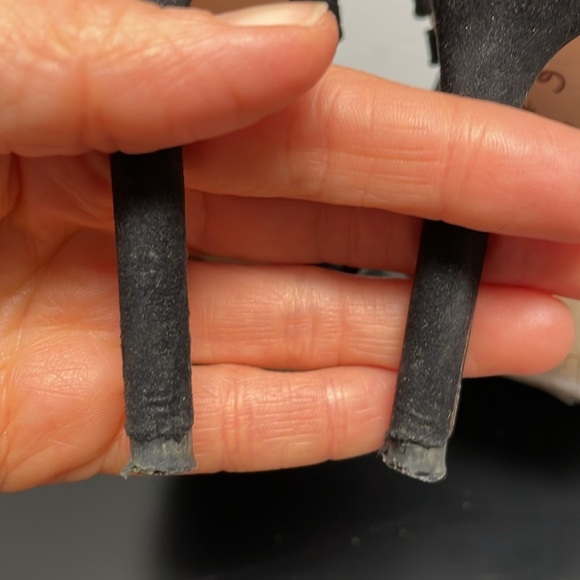 Sam Edelman Black Suede High-Heeled Gladiator Sandal 6.5 Lace Up Back Zipper - Picture 10 of 12